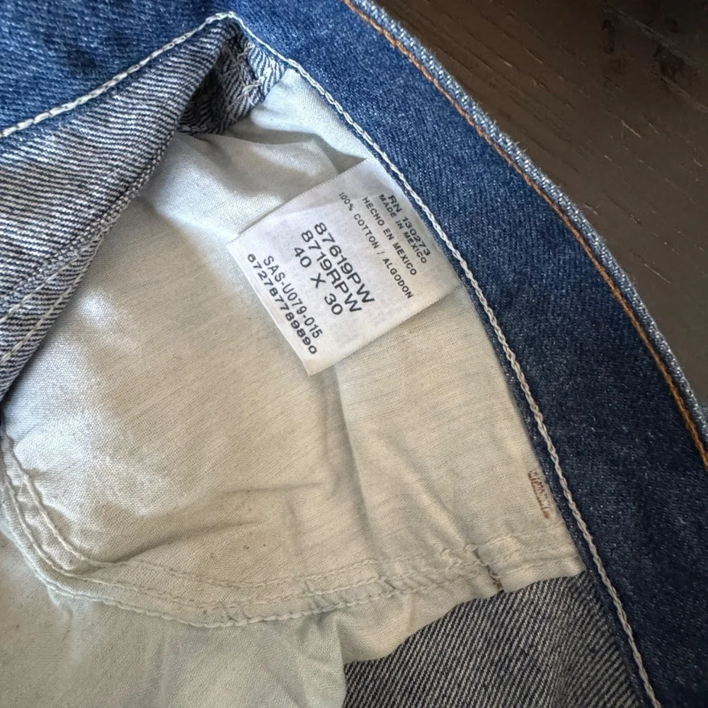Men's Rustler 130273  Blue Regular Fit Cotton Denim Jeans Size 40x30 Good Cond